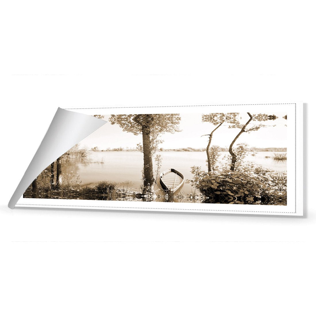 Quiet Pink River, Sepia (long) - Wall Art Designs - 1759_CL_H WAD_CP - MPY - 260 - M - S - S_60x20_NONE