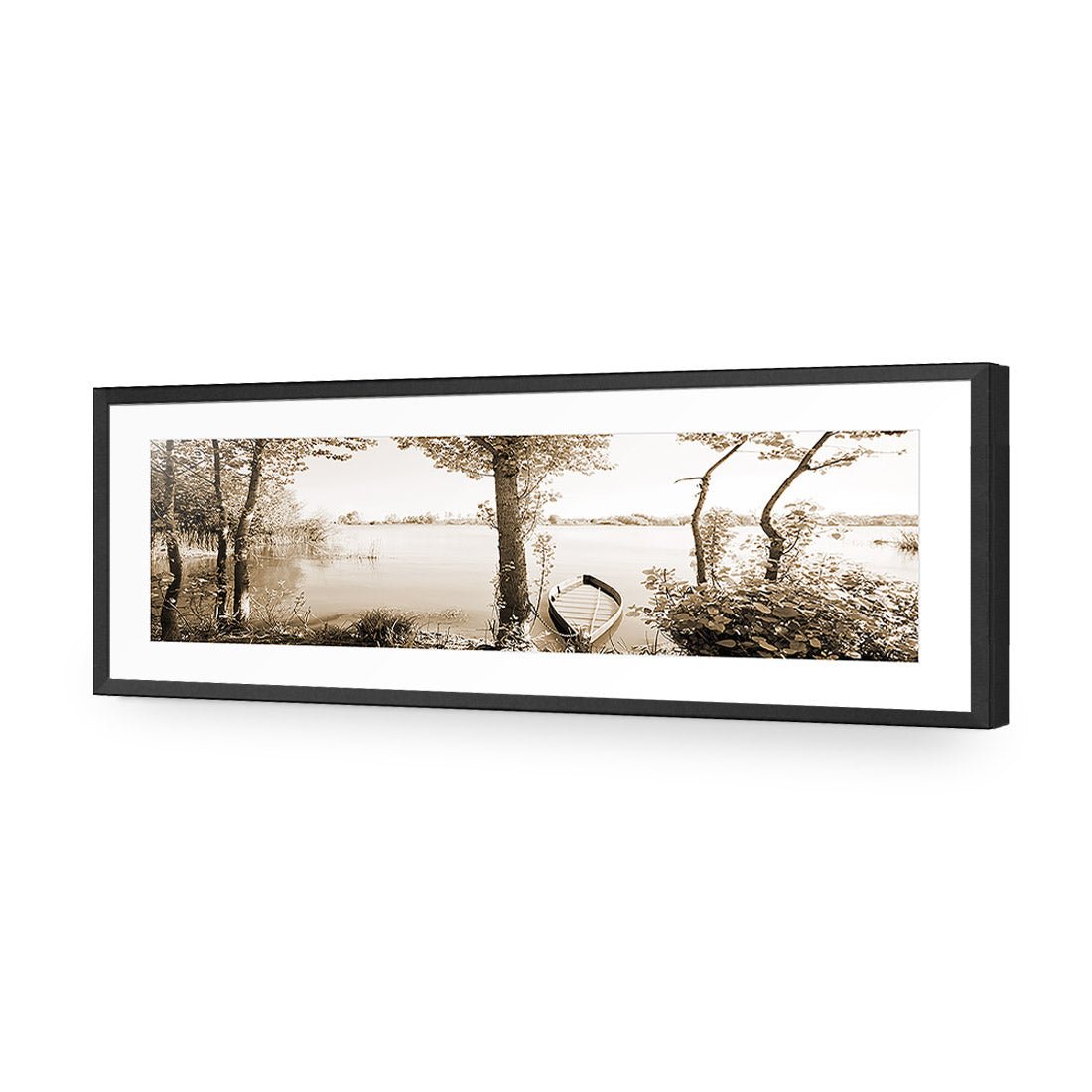 Quiet Pink River, Sepia (long) - Wall Art Designs - 1759_CL_H WAD_CP - MPY - 260 - M - S - S_60x20_NONE