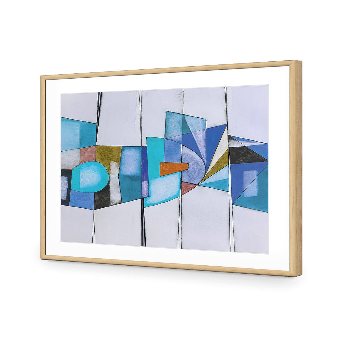 Quirky, Blue - Wall Art Designs - 2517_DR_H WAD_AP - 030 - MAT_45x30_S - 2538 - OAK