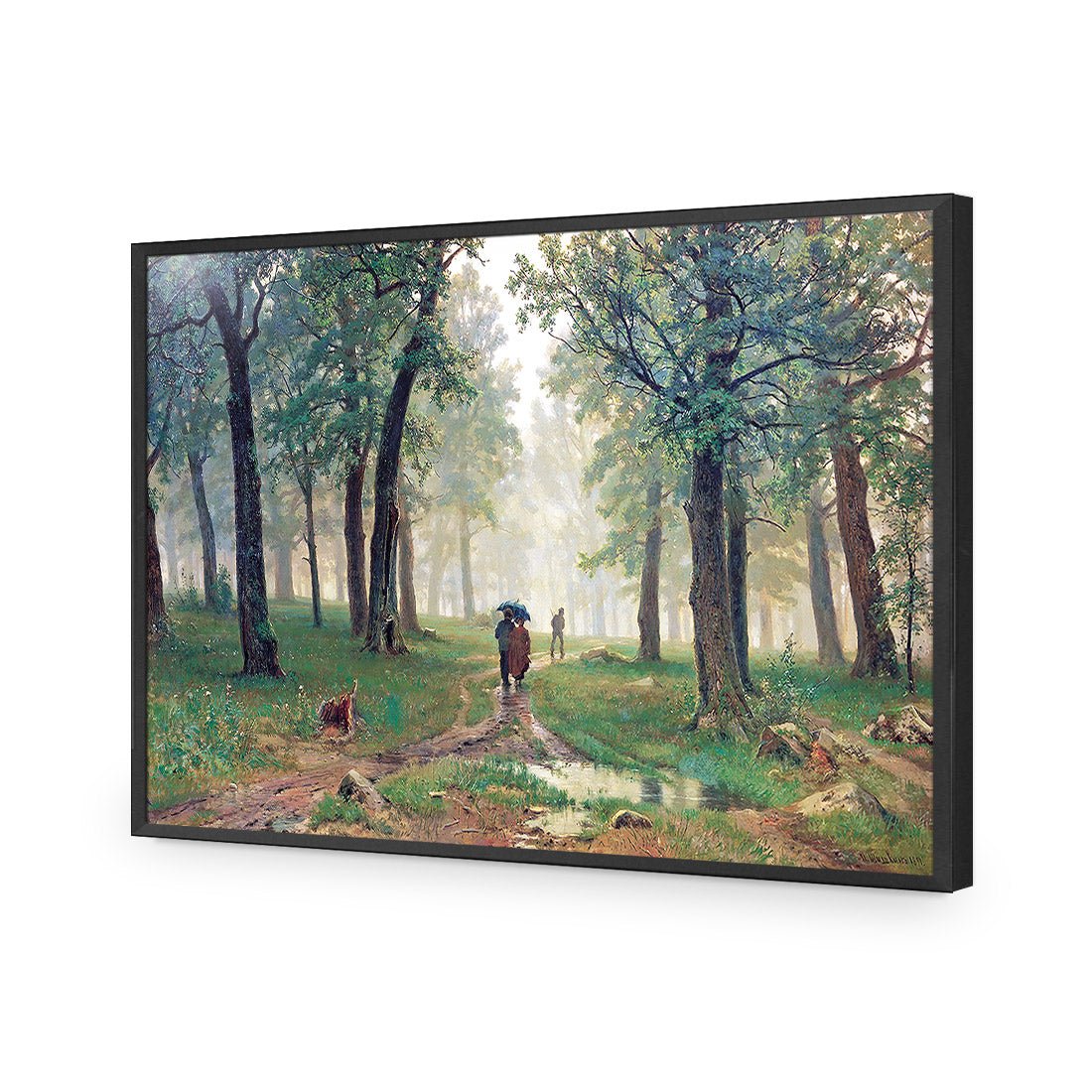 Rain in Oak Forest By Ivan Shishkin - Wall Art Designs - 1338_AR_H WAD_AP - 030 - EDG_45x30_S - 2538 - BLK