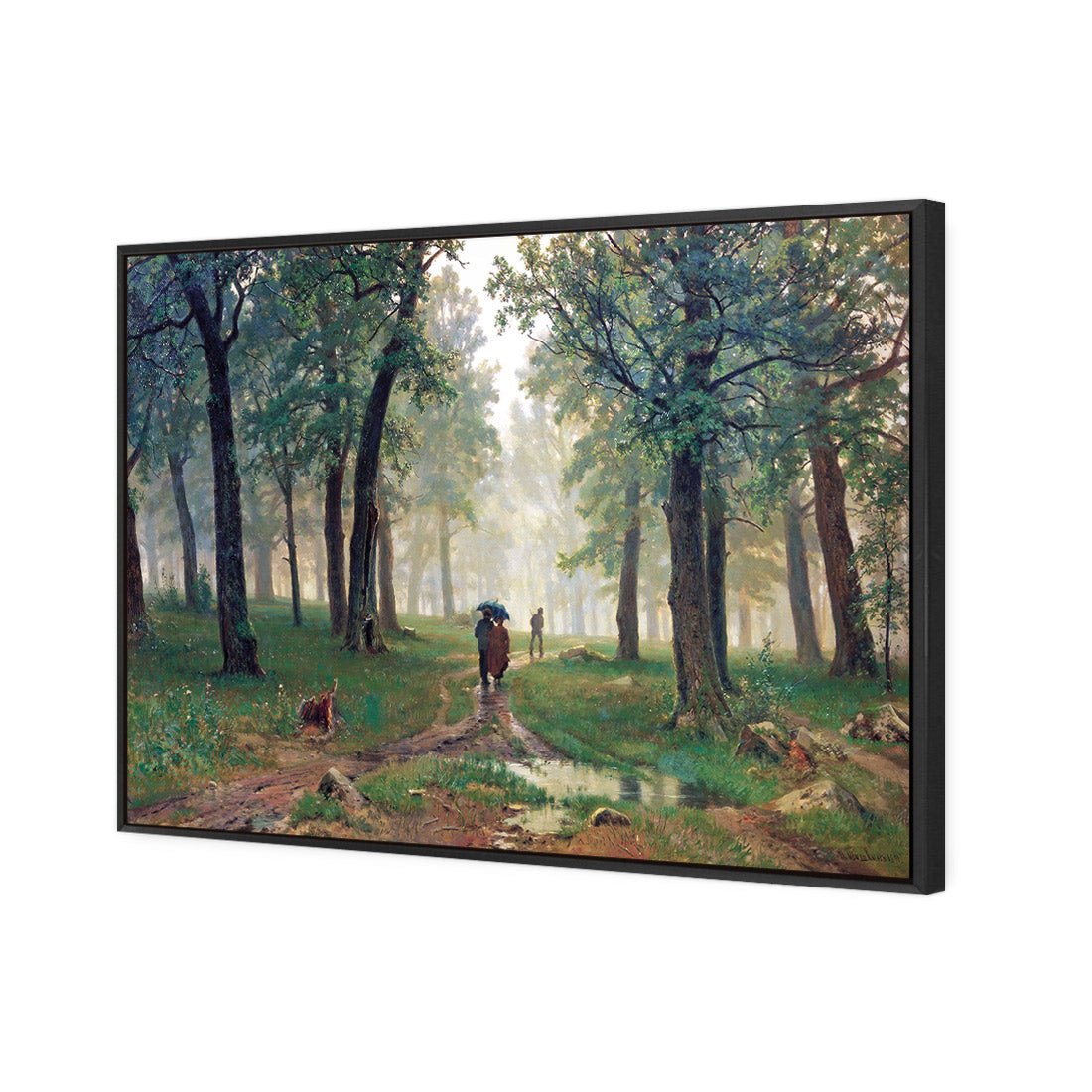 Rain in Oak Forest By Ivan Shishkin - Wall Art Designs - 1338_AR_H WAD_CP - MPY - 260 - M - S - S_45x30_S - 1550 - BLK