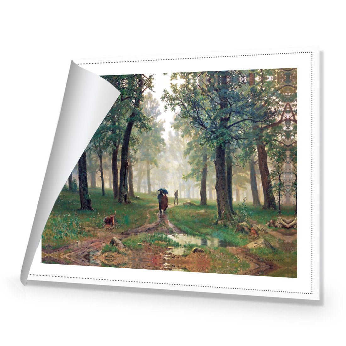 Rain in Oak Forest By Ivan Shishkin - Wall Art Designs - 1338_AR_H WAD_CP - MPY - 260 - M - R_45x30_NONE