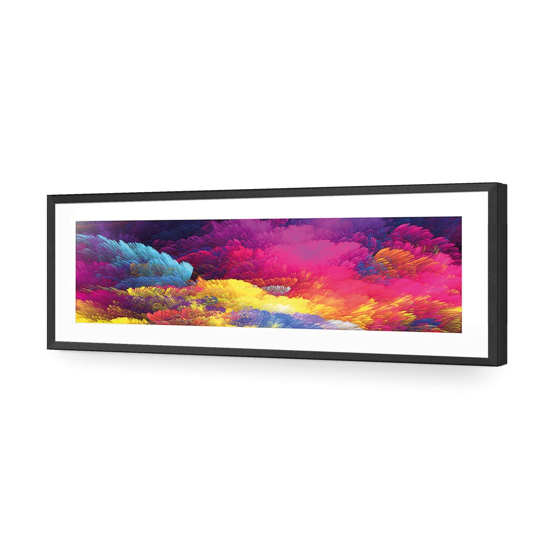 Rainbow Clouds (long) - Wall Art Designs - 2414_AL_H WAD_AP - 030 - MAT_90x30_S - 2538 - BLK