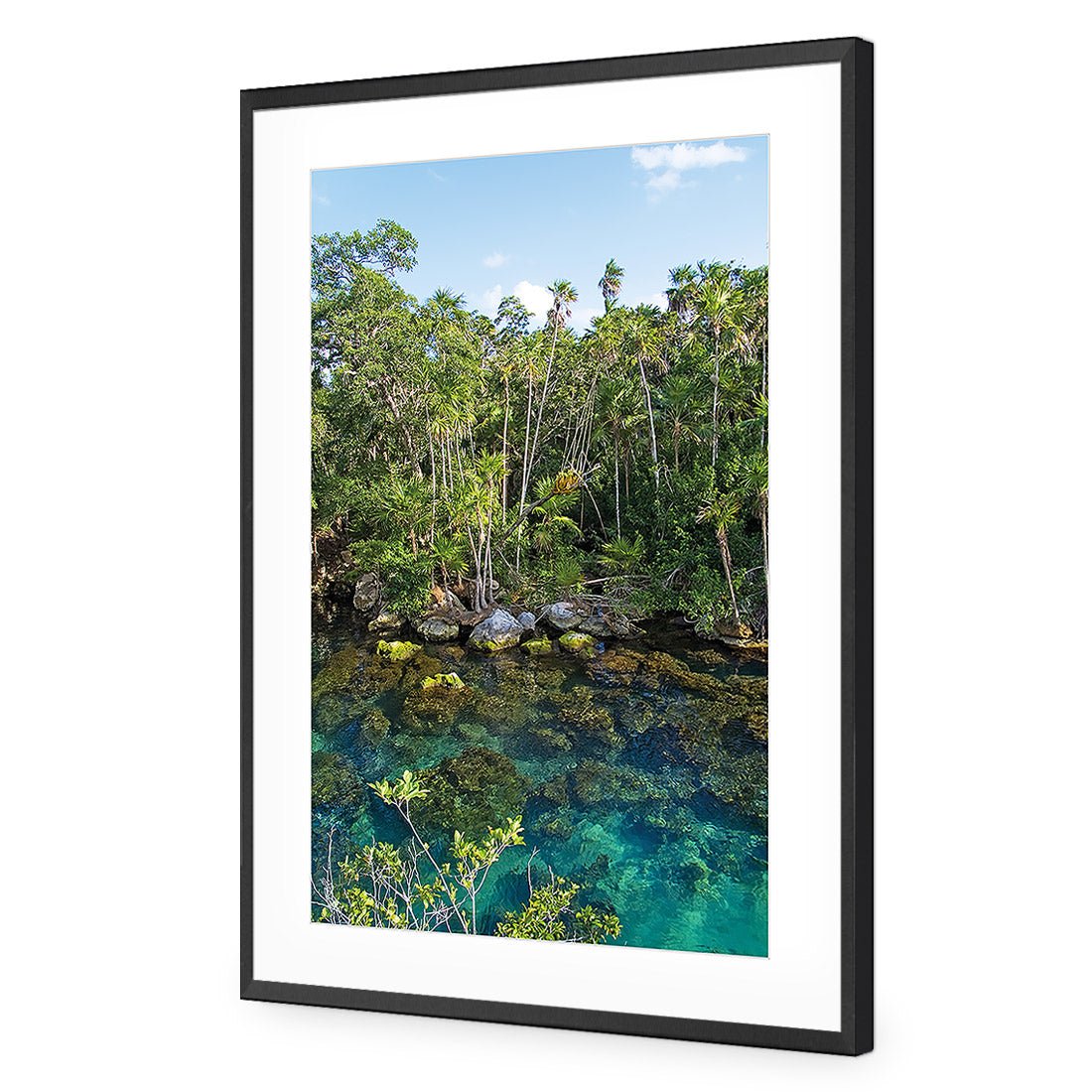 Rainforest Lake (rectangle) - Wall Art Designs - 1033_AR_V WAD_AP - 030 - MAT_45x30_S - 2538 - BLK