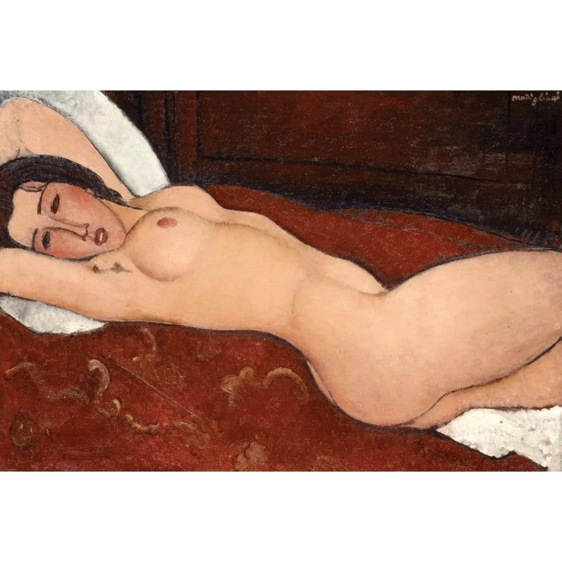 Reclining Nude By Modigliani - Wall Art Designs - 3396_AR_H WAD_CP - MPY - 260 - M - S - S_45x30_NONE