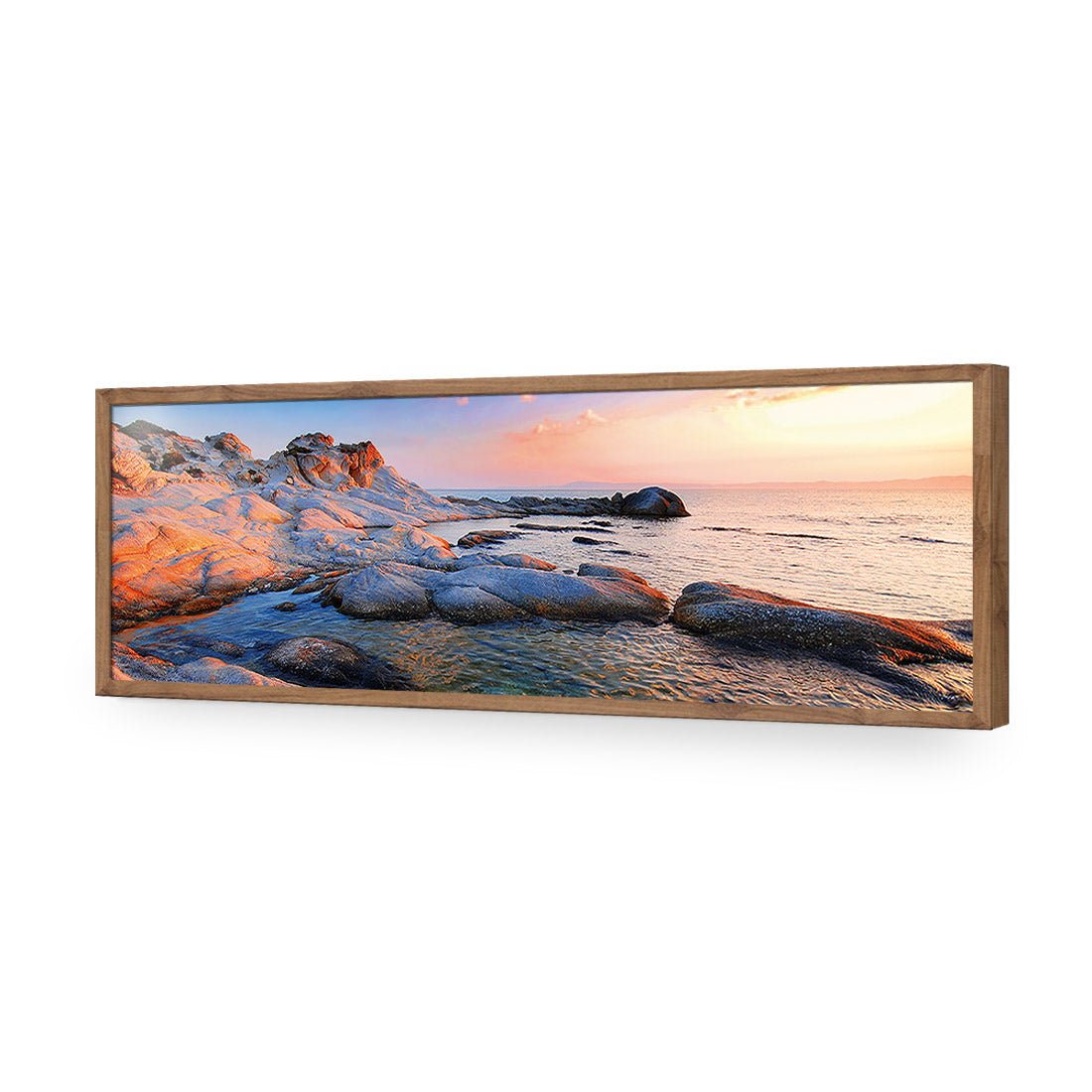 Rocky Beach at Sunset (Long) - Wall Art Designs - 1166_AL_H WAD_AP - 030 - EDG_90x30_S - 2538 - NAT