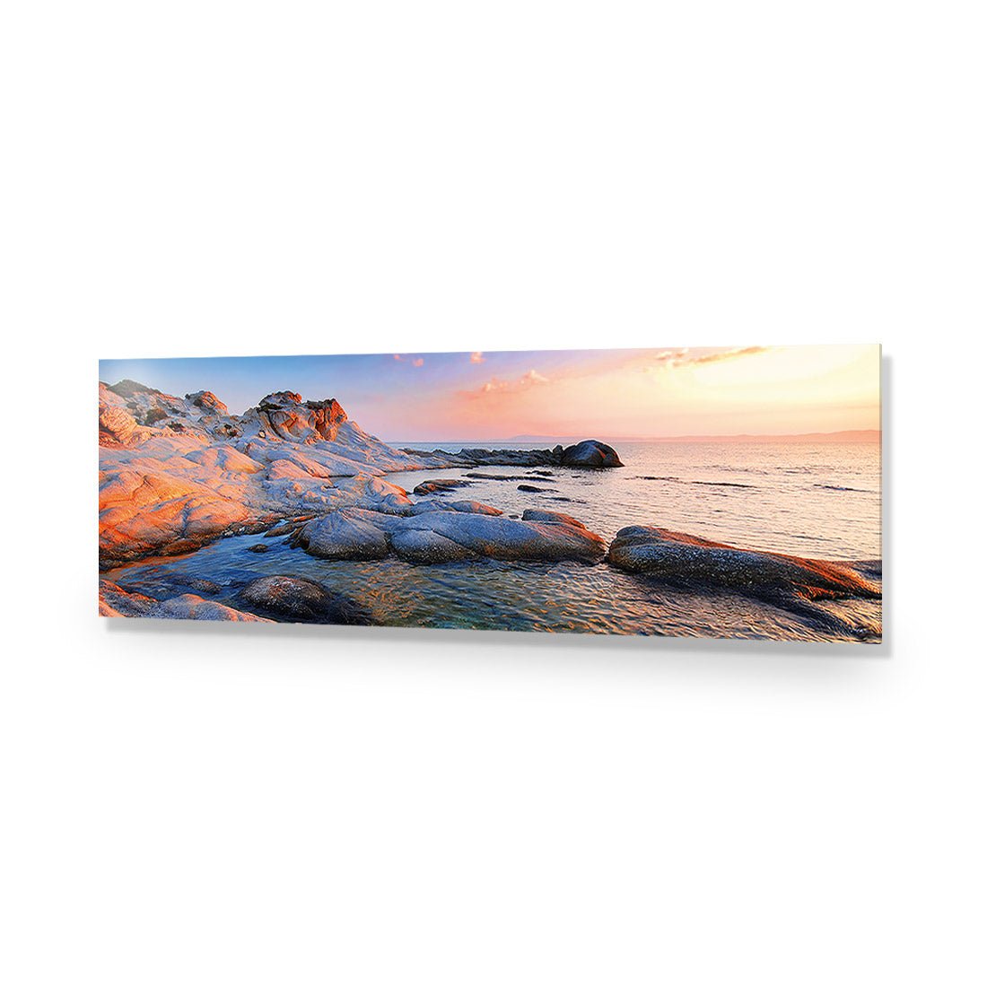 Rocky Beach at Sunset (Long) - Wall Art Designs - 1166_AL_H WAD_AP - 030 - EDG_90x30_NONE