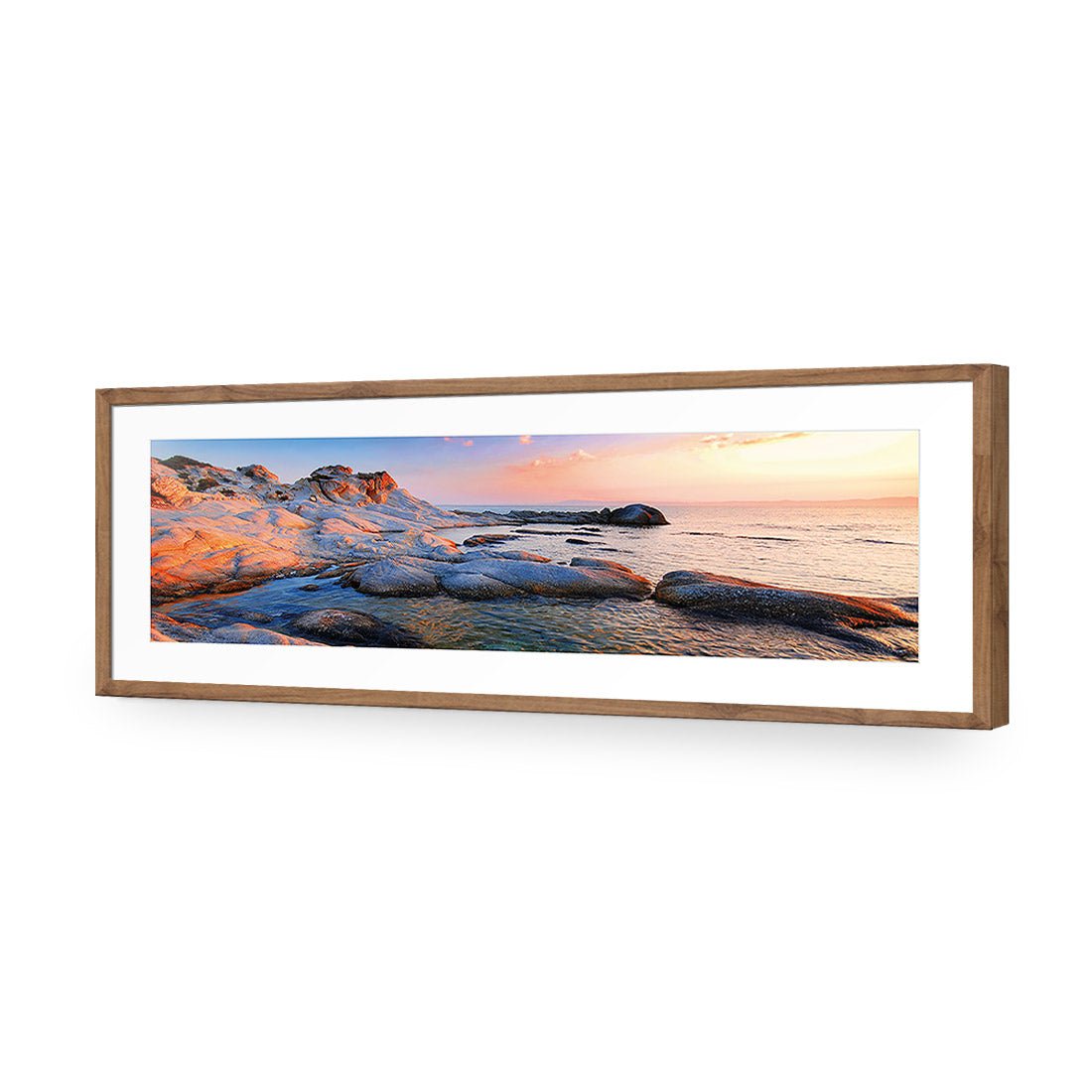 Rocky Beach at Sunset (Long) - Wall Art Designs - 1166_AL_H WAD_AP - 030 - MAT_90x30_S - 2538 - NAT