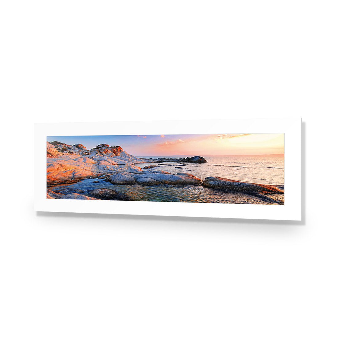 Rocky Beach at Sunset (Long) - Wall Art Designs - 1166_AL_H WAD_AP - 030 - MAT_90x30_NONE