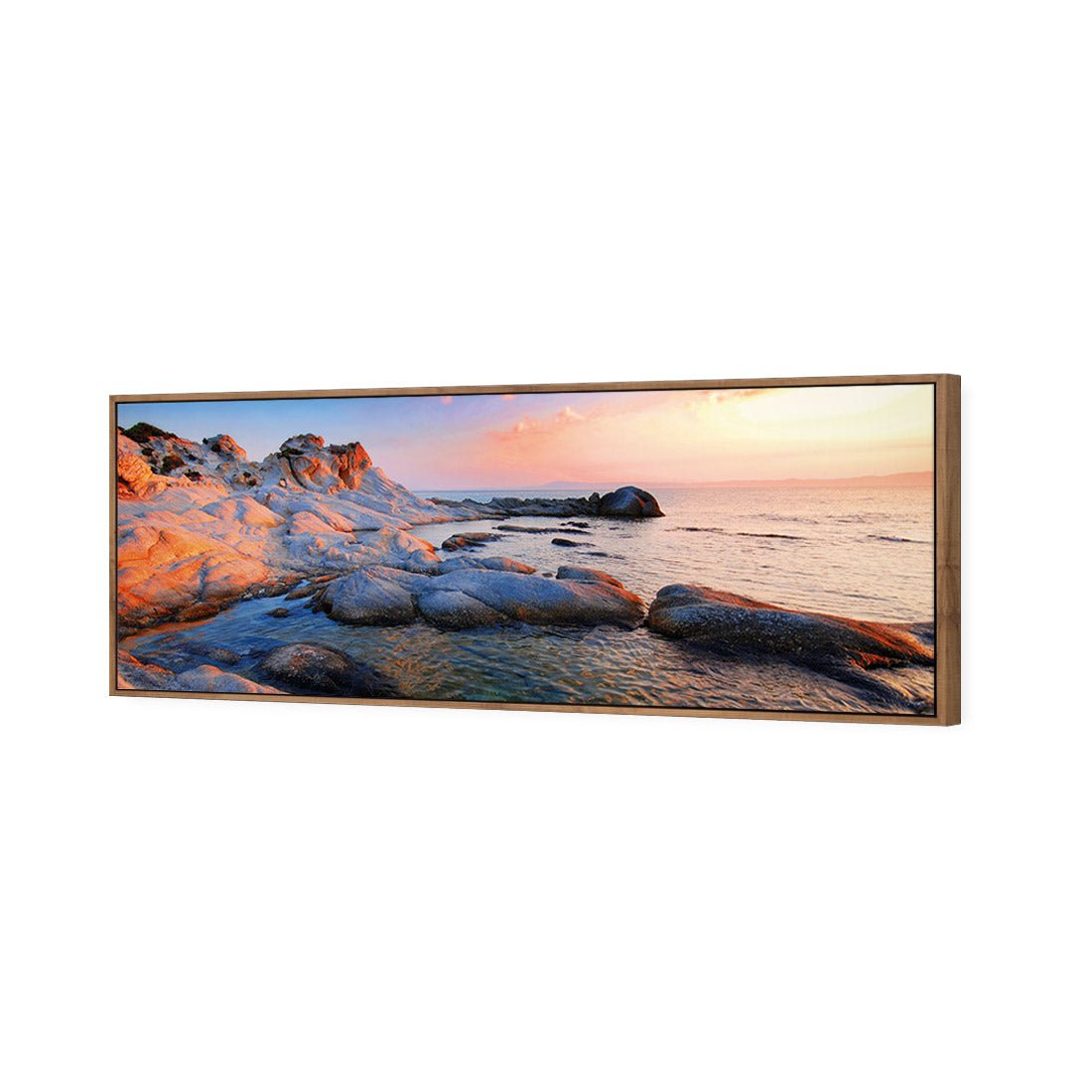 Rocky Beach at Sunset (Long) - Wall Art Designs - 1166_AL_H WAD_CP - MPY - 260 - M - S - S_60x20_S - 1550 - NAT