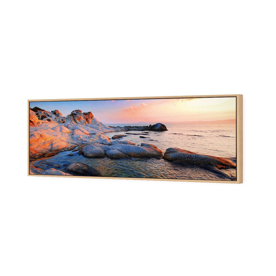 Rocky Beach at Sunset (Long) - Wall Art Designs - 1166_AL_H WAD_CP - MPY - 260 - M - S - S_60x20_S - 1550 - OAK