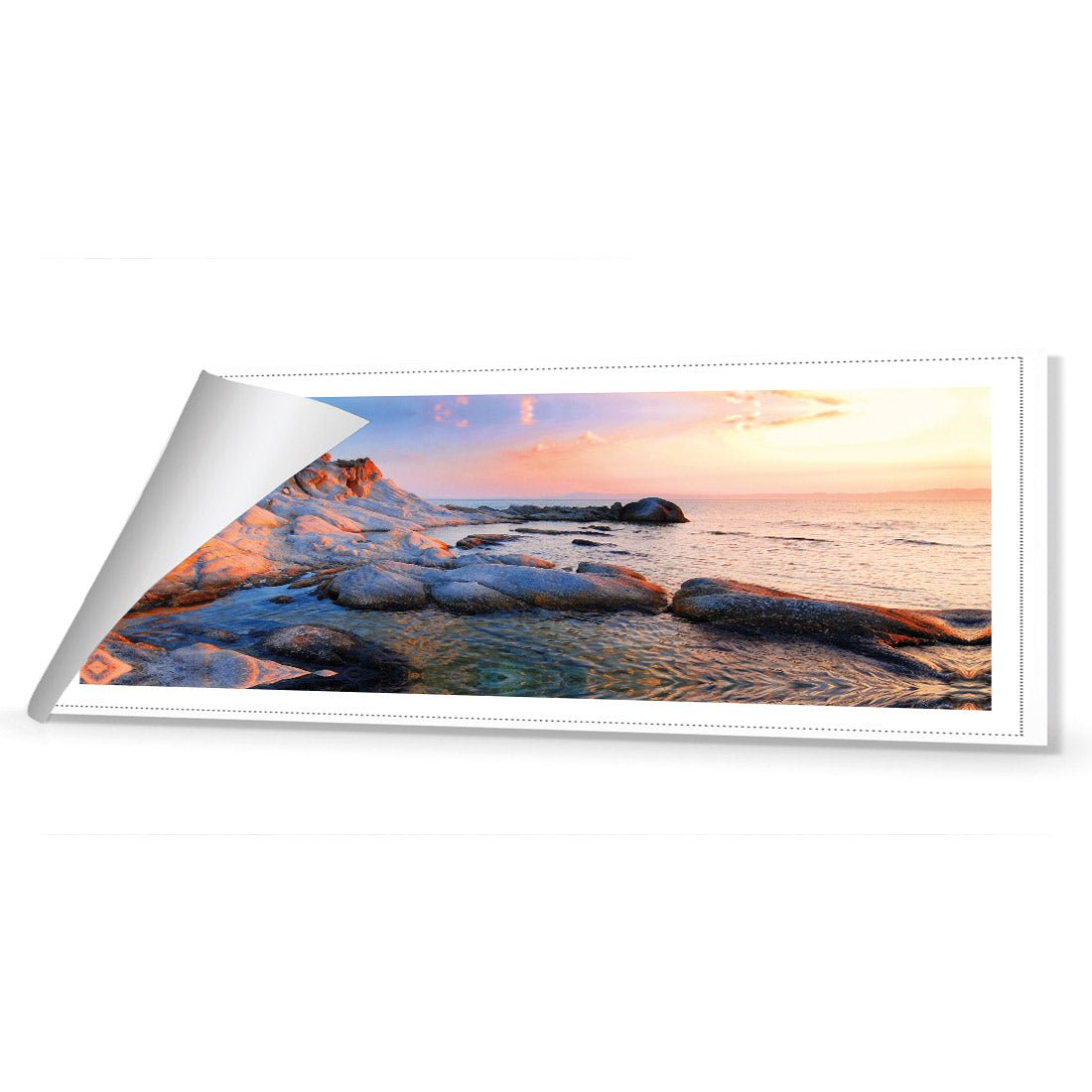 Rocky Beach at Sunset (Long) - Wall Art Designs - 1166_AL_H WAD_CP - MPY - 260 - M - R_60x20_NONE