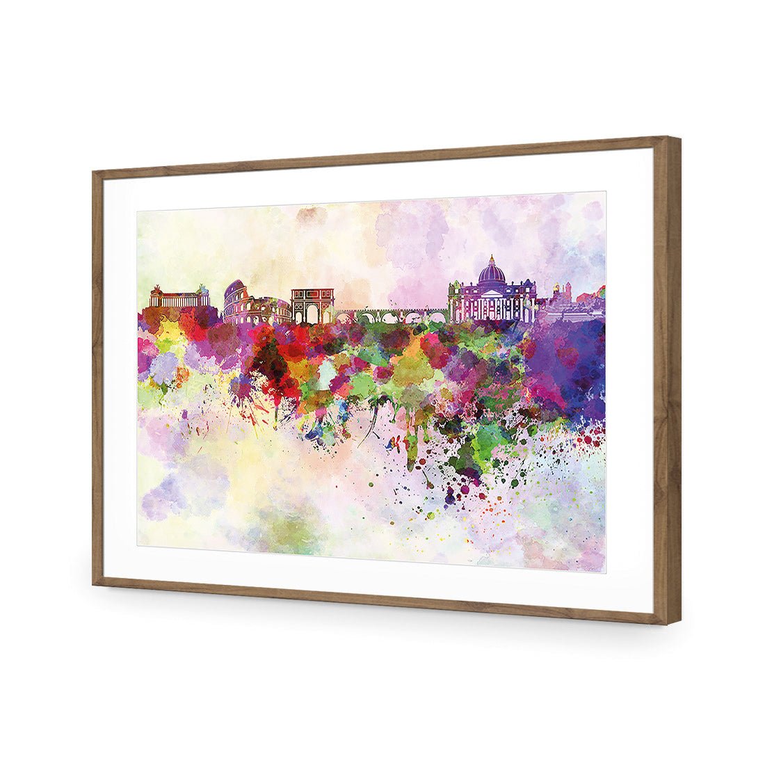 Rome Skyline Watercolour - Wall Art Designs - 2030_AR_H WAD_AP - 030 - MAT_45x30_S - 2538 - NAT