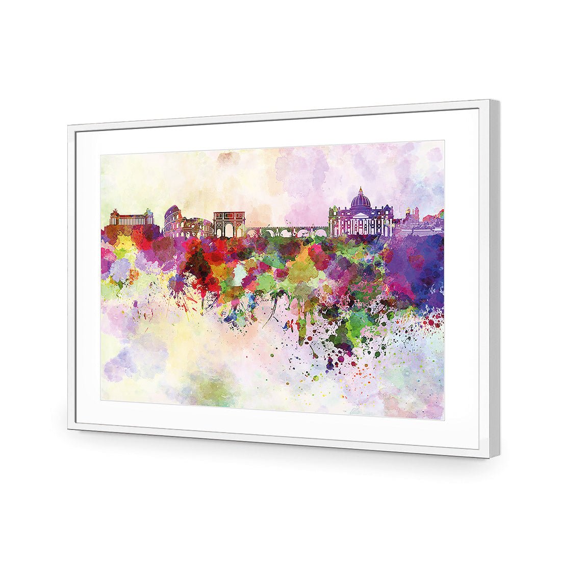 Rome Skyline Watercolour - Wall Art Designs - 2030_AR_H WAD_AP - 030 - MAT_45x30_S - 2538 - WHT