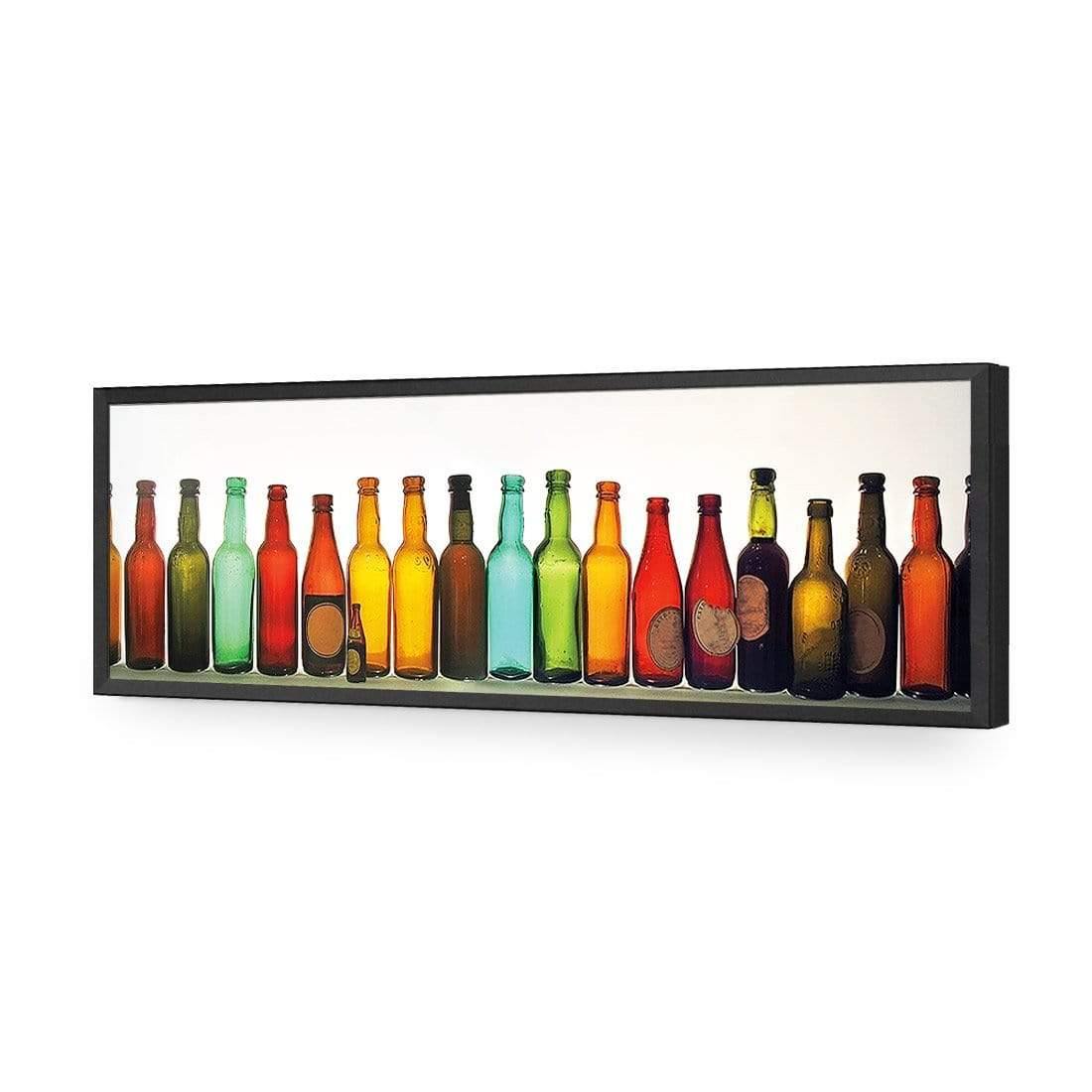 Row of Bottles, (Long) - Wall Art Designs - 875_AL_H WAD_AP - 030 - EDG_90x30_S - 2538 - BLK