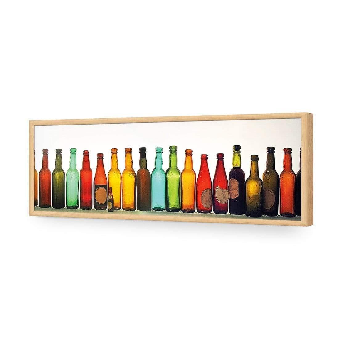 Row of Bottles, (Long) - Wall Art Designs - 875_AL_H WAD_AP - 030 - EDG_90x30_S - 2538 - OAK