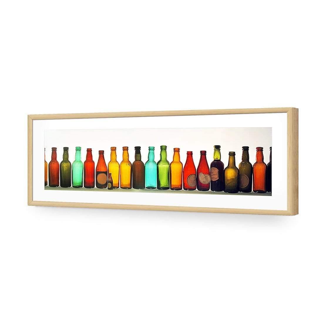 Row of Bottles, (Long) - Wall Art Designs - 875_AL_H WAD_AP - 030 - MAT_90x30_S - 2538 - OAK