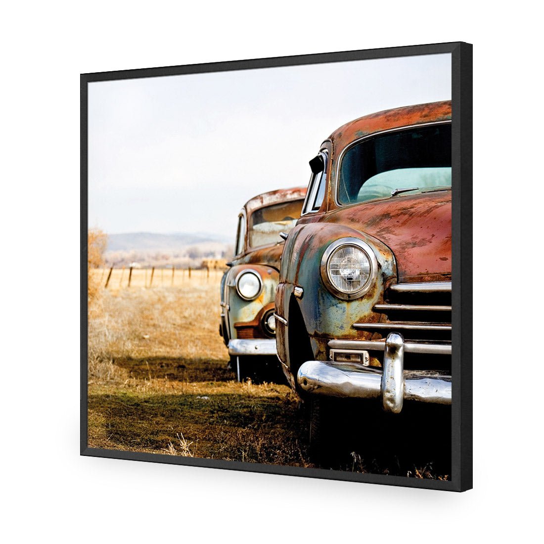 Rusty Cars (square) - Wall Art Designs - 1205_AS_Q WAD_AP - 030 - EDG_37x37_S - 2538 - BLK