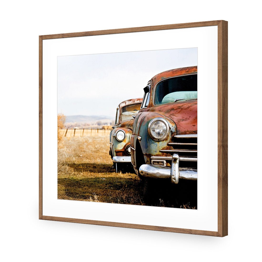 Rusty Cars (square) - Wall Art Designs - 1205_AS_Q WAD_AP - 030 - MAT_37x37_S - 2538 - NAT