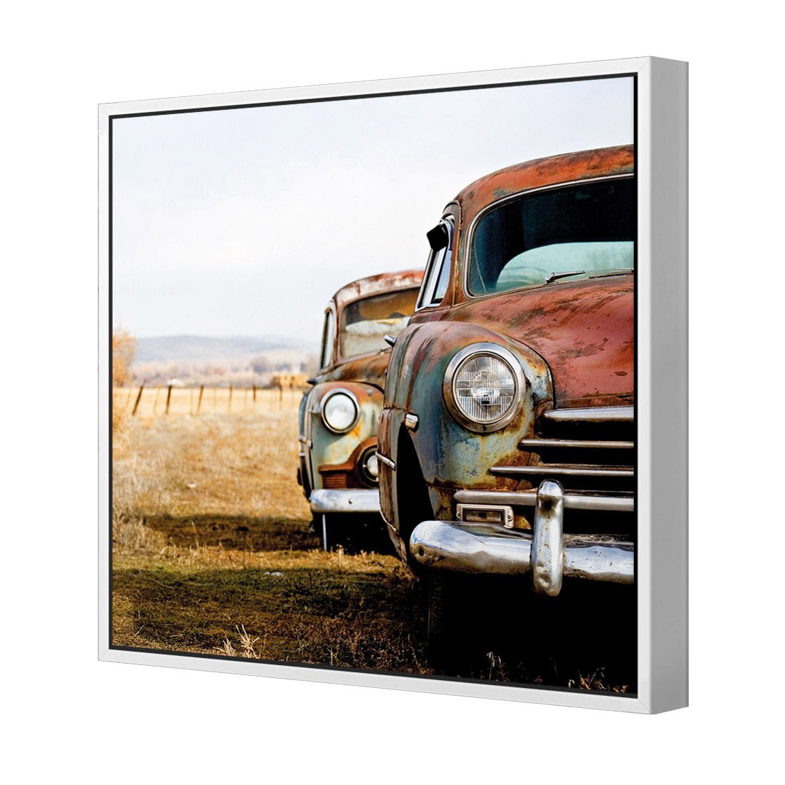 Rusty Cars (square) - Wall Art Designs - 1205_AS_Q WAD_CP - MPY - 260 - M - S - S_37x37_S - 1550 - WHT