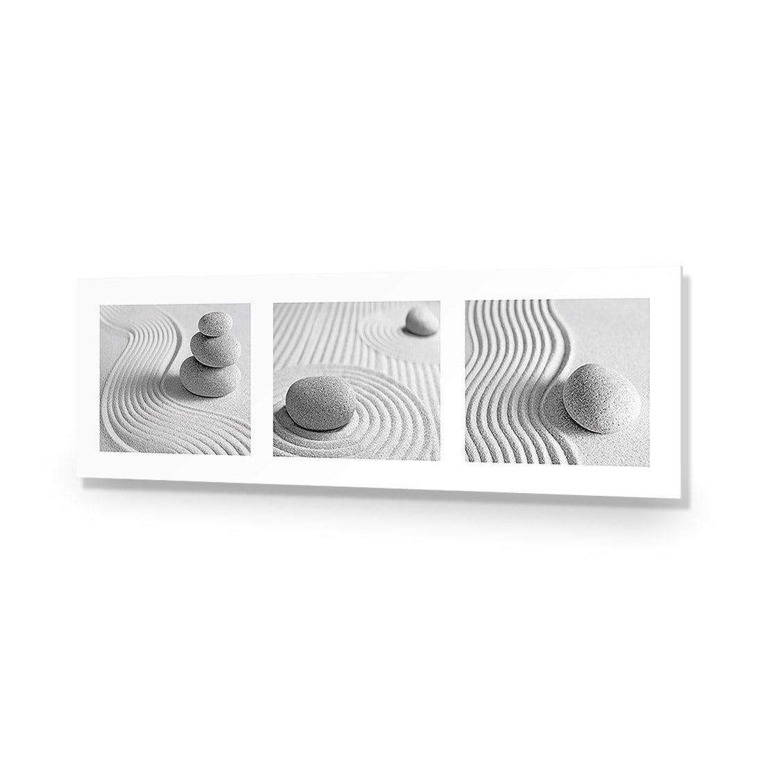 Sand Stone White Montage, Black and White (Long) - Wall Art Designs - 1260_BL_H WAD_AP - 030 - EDG_90x30_NONE