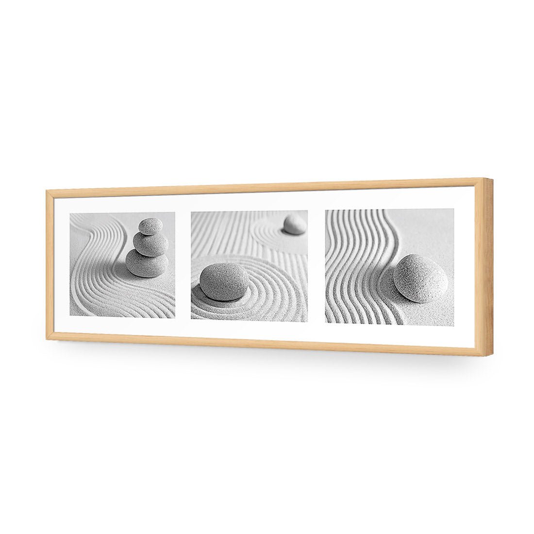 Sand Stone White Montage, Black and White (Long) - Wall Art Designs - 1260_BL_H WAD_AP - 030 - EDG_90x30_S - 2538 - OAK