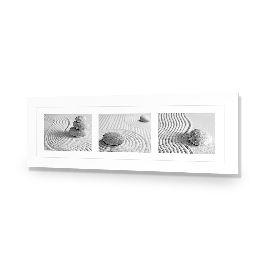 Sand Stone White Montage, Black and White (Long) - Wall Art Designs - 1260_BL_H WAD_AP - 030 - MAT_90x30_NONE