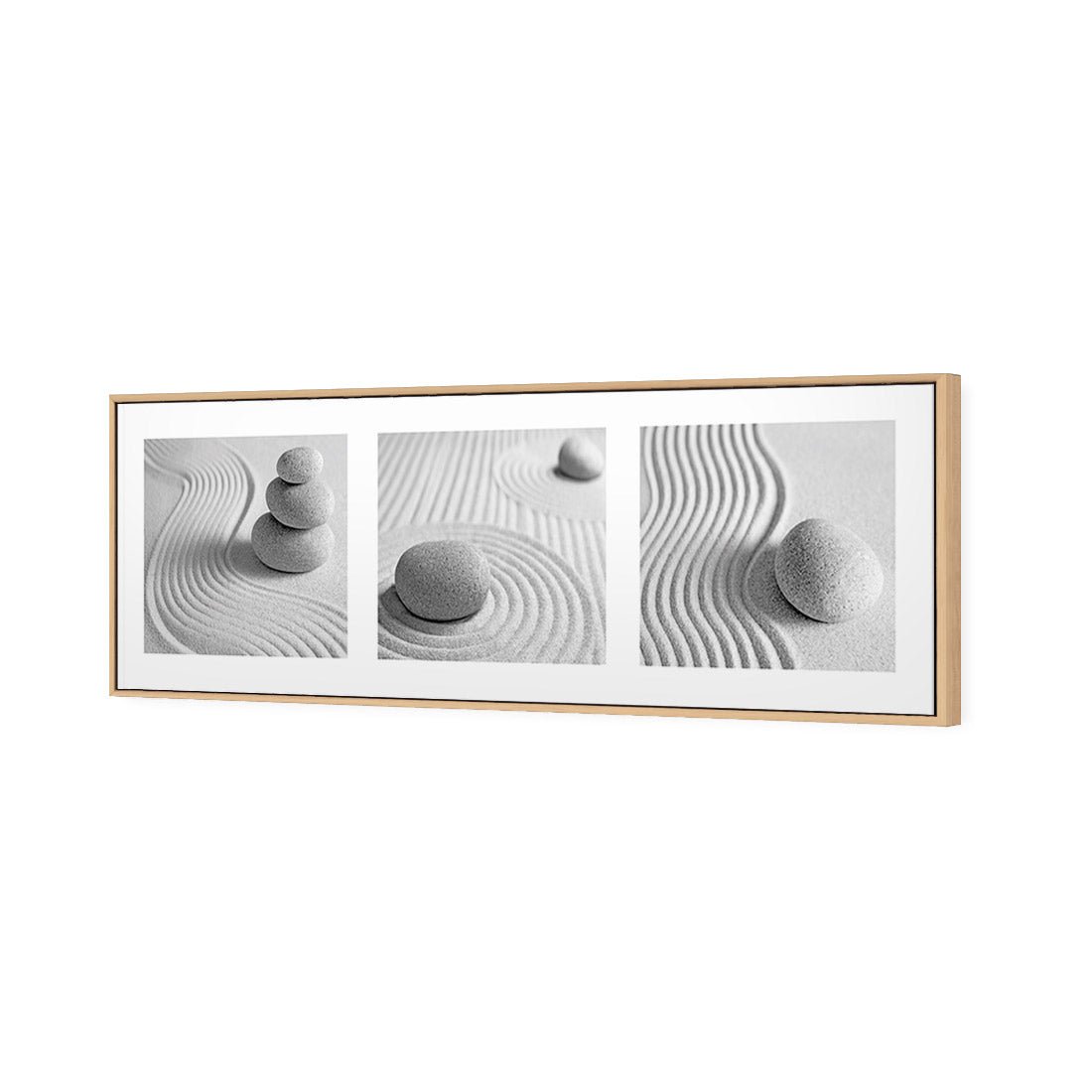 Sand Stone White Montage, Black and White (Long) - Wall Art Designs - 1260_BL_H WAD_CP - MPY - 260 - M - S - S_60x20_S - 1550 - OAK