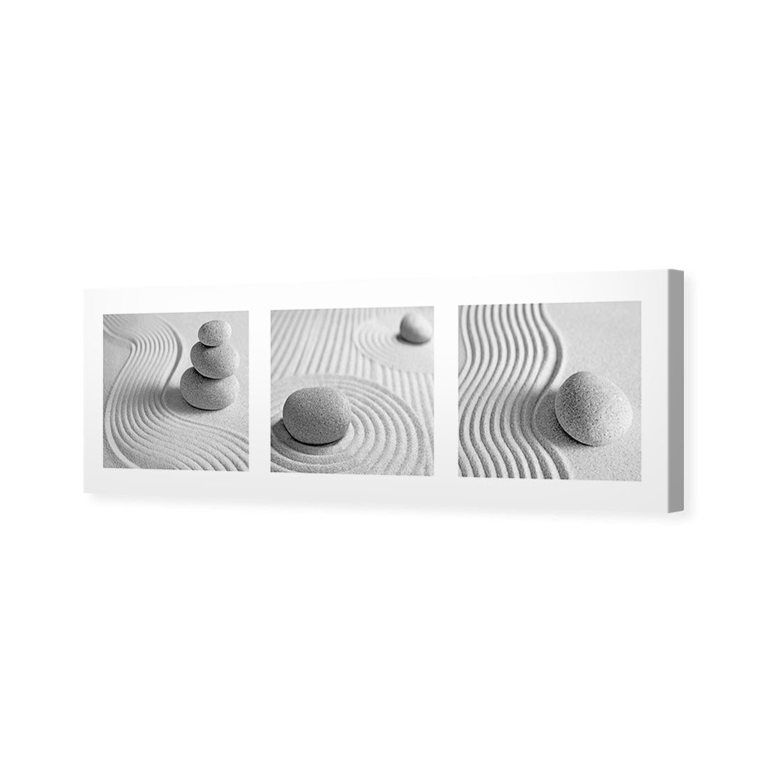 Sand Stone White Montage, Black and White (Long) - Wall Art Designs - 1260_BL_H WAD_CP - MPY - 260 - M - S - S_60x20_NONE