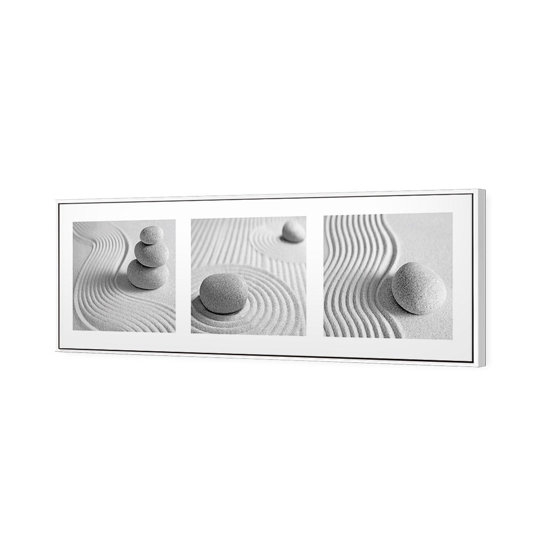 Sand Stone White Montage, Black and White (Long) - Wall Art Designs - 1260_BL_H WAD_CP - MPY - 260 - M - S - S_60x20_S - 1550 - WHT