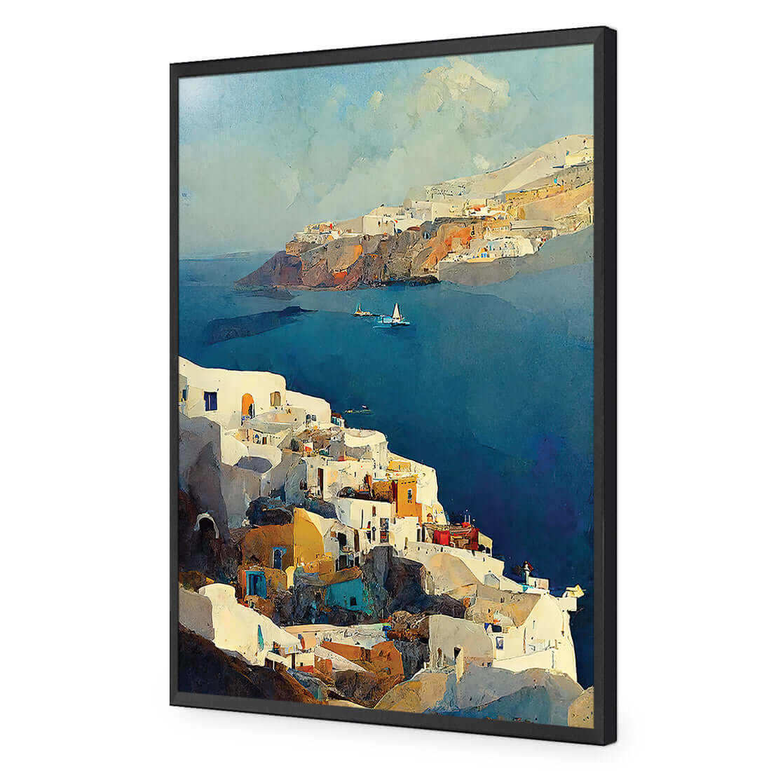 Santorini Coastline - Wall Art Designs - WH_1107_AR_V WAD_AP - 030 - EDG_45x30_S - 2538 - BLK