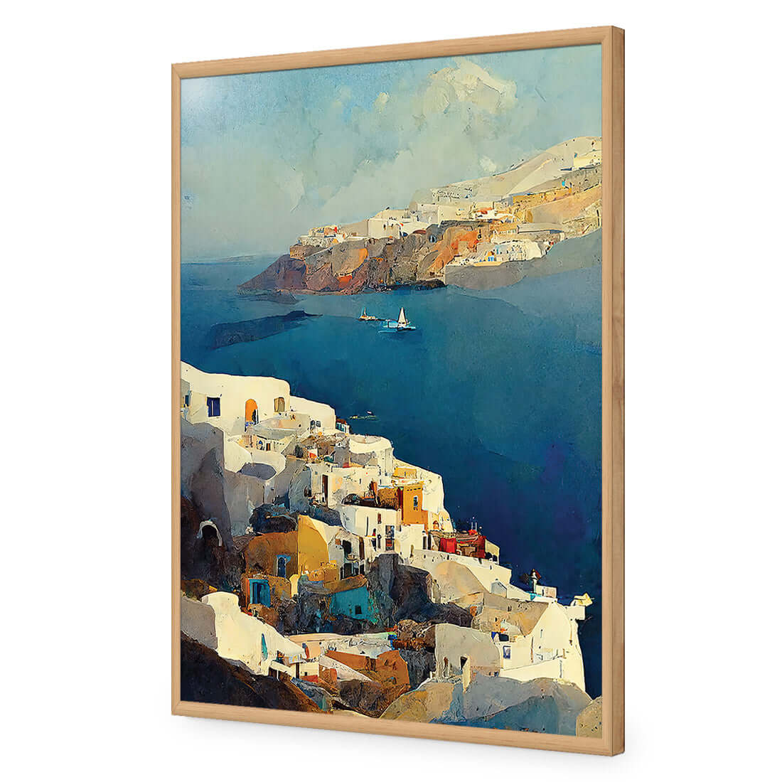 Santorini Coastline - Wall Art Designs - WH_1107_AR_V WAD_AP - 030 - EDG_45x30_S - 2538 - OAK