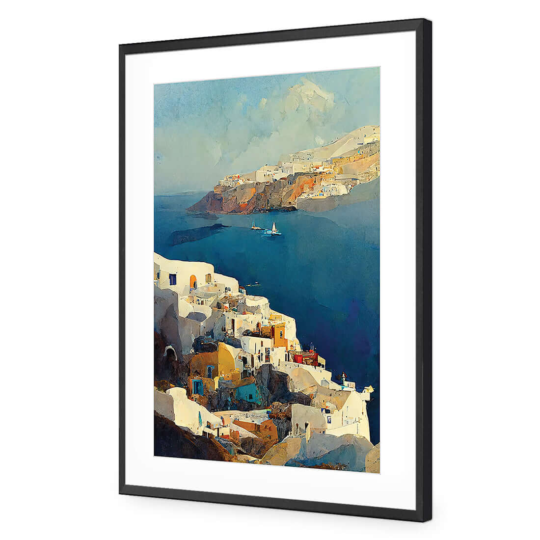 Santorini Coastline - Wall Art Designs - WH_1107_AR_V WAD_AP - 030 - MAT_45x30_S - 2538 - BLK