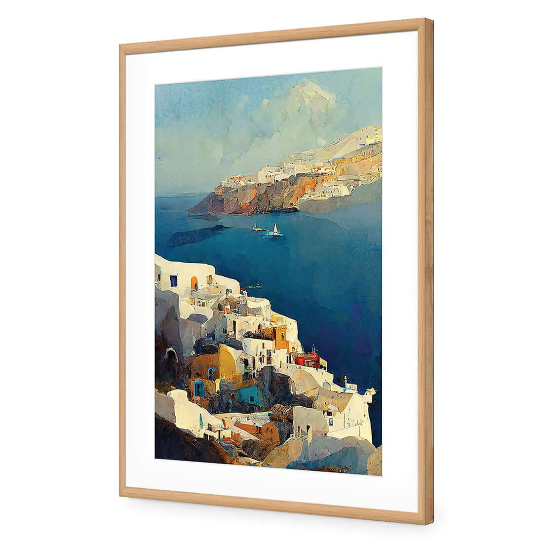 Santorini Coastline - Wall Art Designs - WH_1107_AR_V WAD_AP - 030 - MAT_45x30_S - 2538 - OAK