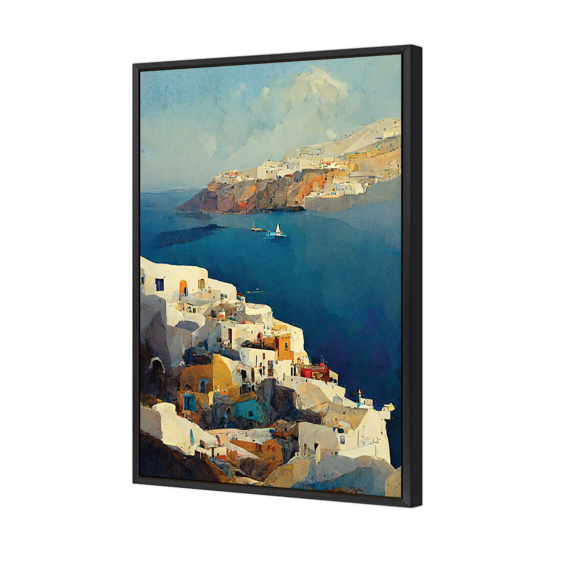 Santorini Coastline - Wall Art Designs - WH_1107_AR_V WAD_CP - MPY - 260 - M - S - S_45x30_S - 1550 - BLK