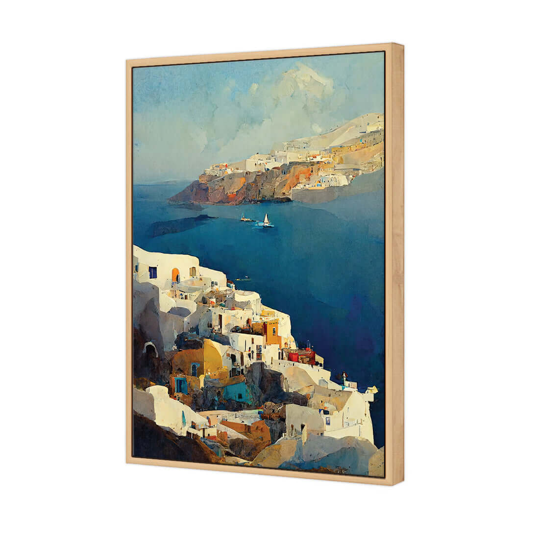 Santorini Coastline - Wall Art Designs - WH_1107_AR_V WAD_CP - MPY - 260 - M - S - S_45x30_S - 1550 - OAK