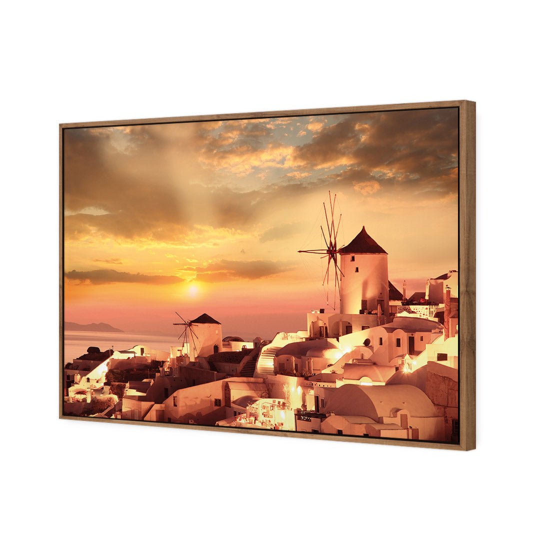 Santorini Windmill Sunset - Wall Art Designs - 2137_AR_H WAD_CP - MPY - 260 - M - S - S_45x30_NONE