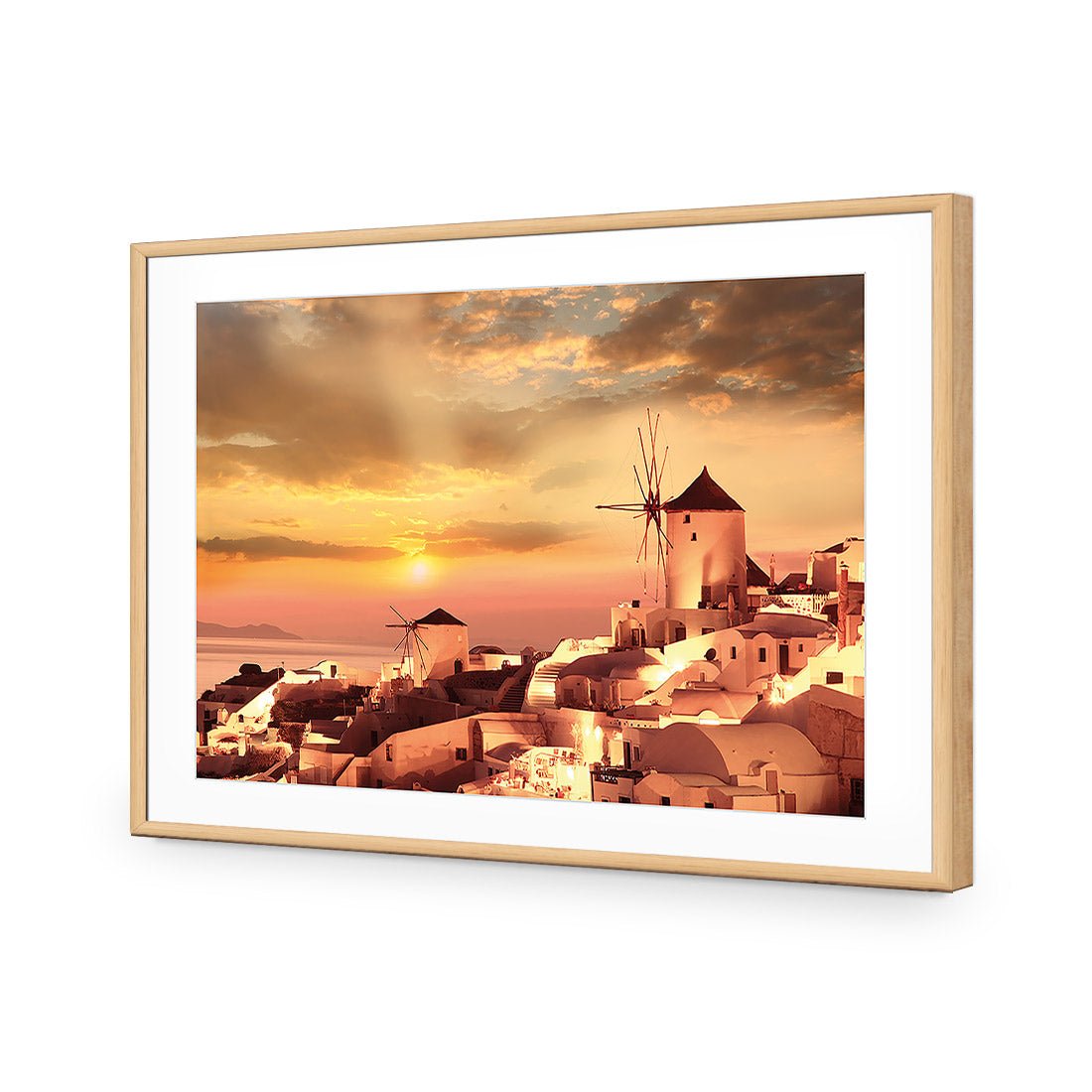 Santorini Windmill Sunset - Wall Art Designs - 2137_AR_H WAD_CP - MPY - 260 - M - S - S_45x30_NONE