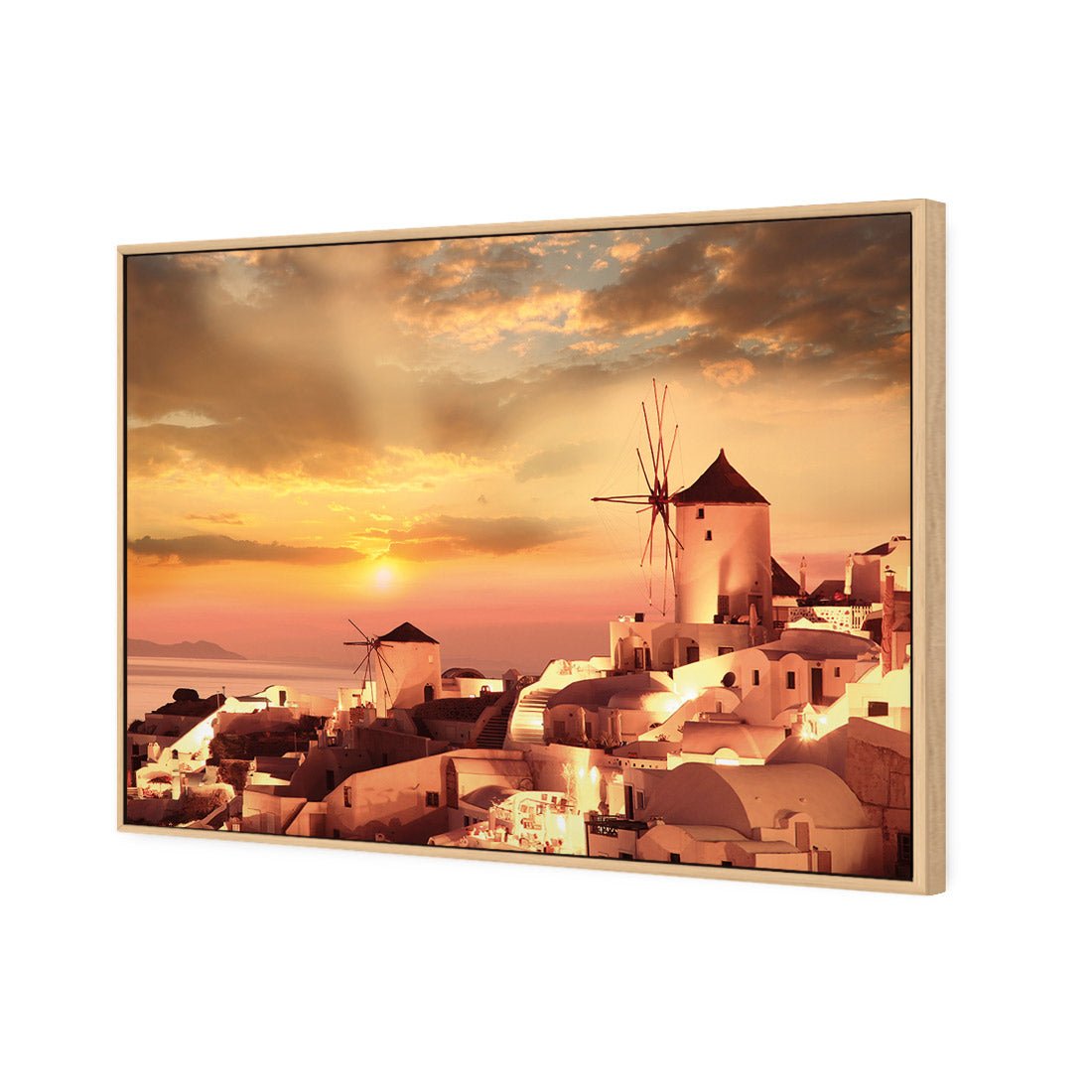 Santorini Windmill Sunset - Wall Art Designs - 2137_AR_H WAD_CP - MPY - 260 - M - S - S_45x30_NONE