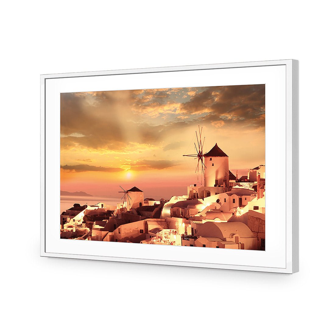 Santorini Windmill Sunset - Wall Art Designs - 2137_AR_H WAD_CP - MPY - 260 - M - S - S_45x30_NONE