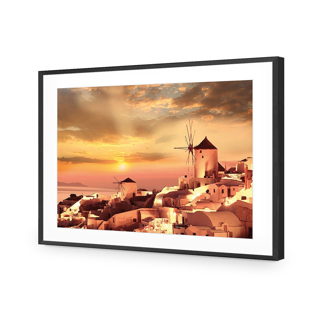 Santorini Windmill Sunset - Wall Art Designs - 2137_AR_H WAD_CP - MPY - 260 - M - S - S_45x30_NONE