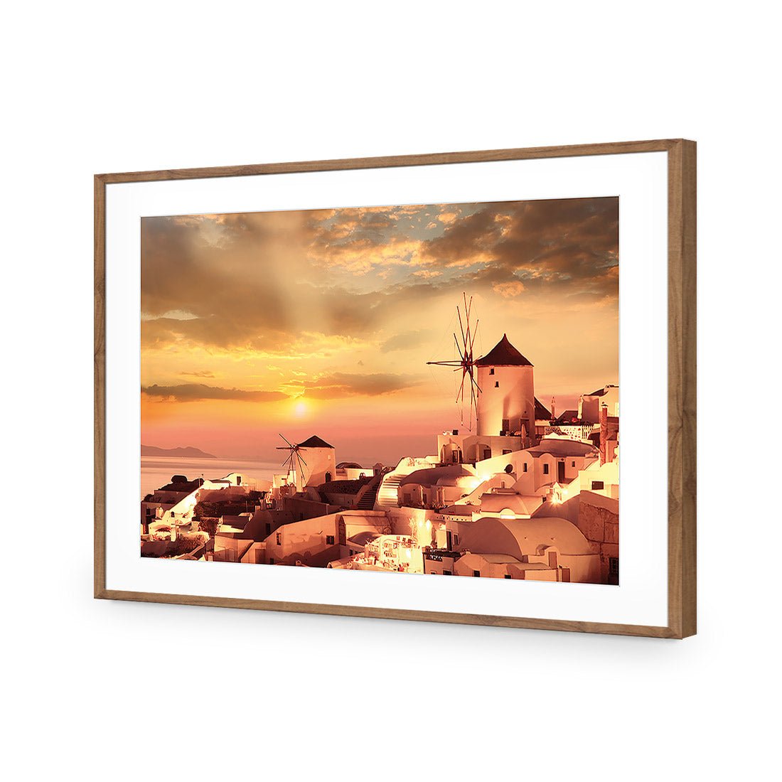 Santorini Windmill Sunset - Wall Art Designs - 2137_AR_H WAD_CP - MPY - 260 - M - S - S_45x30_NONE