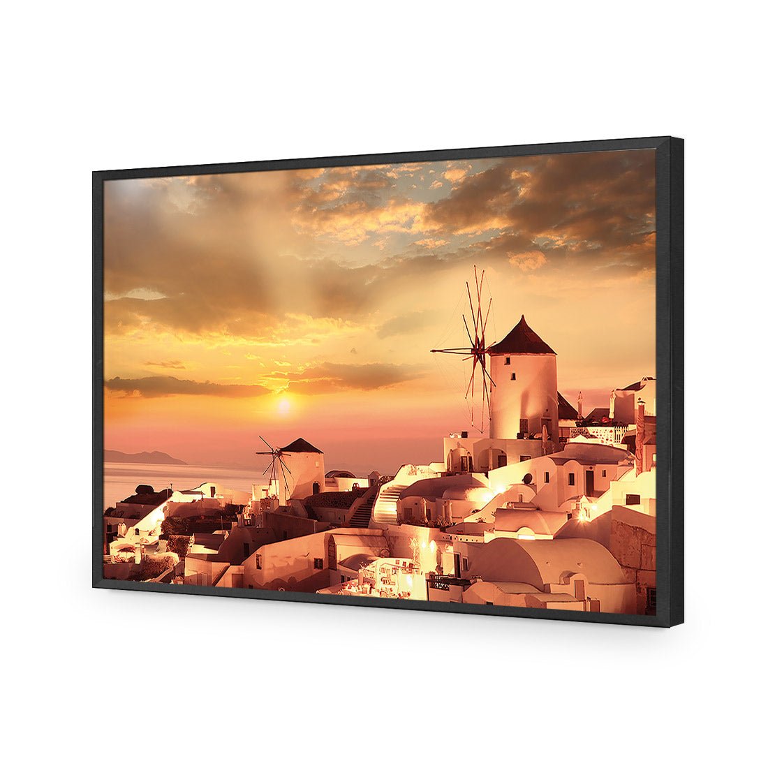 Santorini Windmill Sunset - Wall Art Designs - 2137_AR_H WAD_CP - MPY - 260 - M - S - S_45x30_NONE