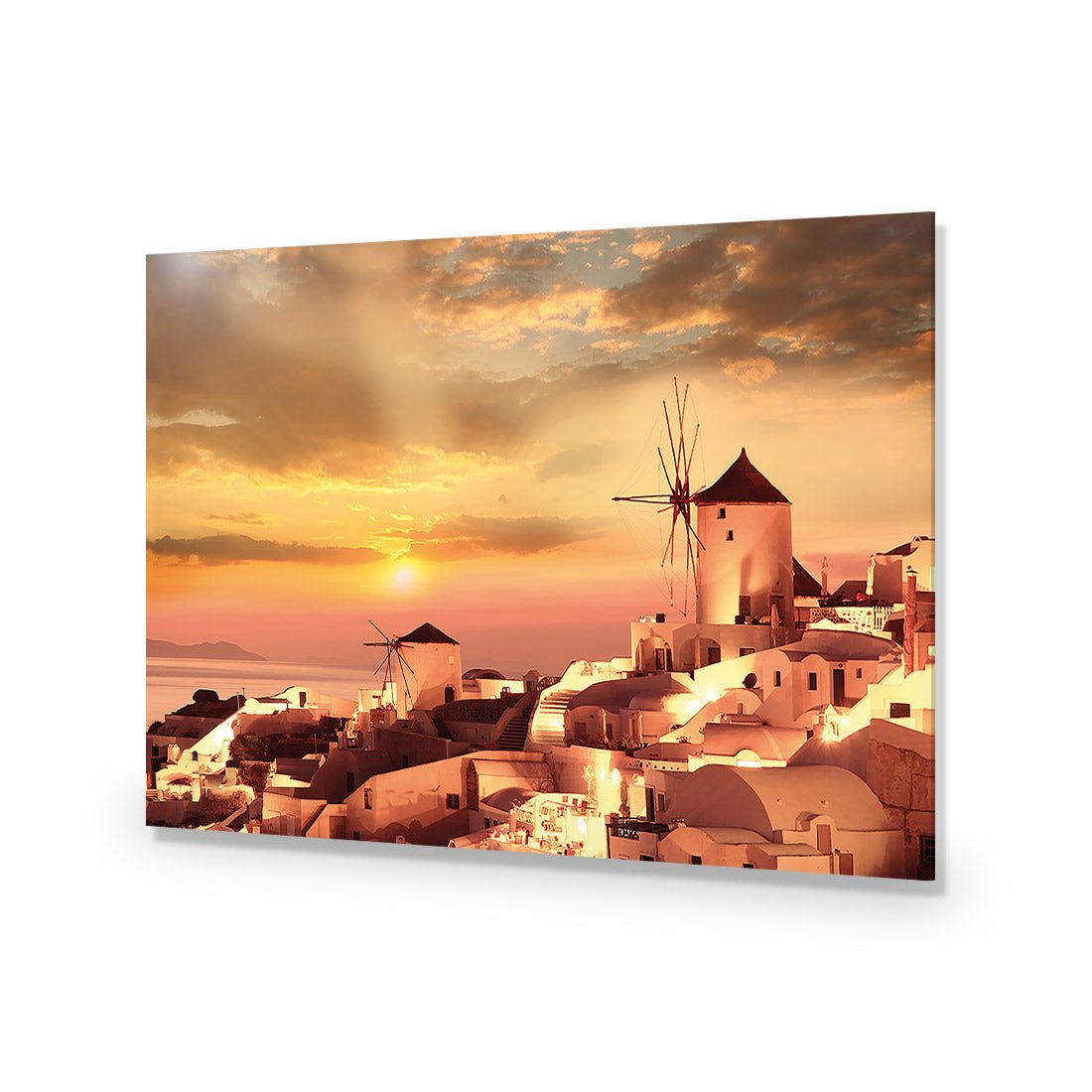 Santorini Windmill Sunset - Wall Art Designs - 2137_AR_H WAD_CP - MPY - 260 - M - S - S_45x30_NONE