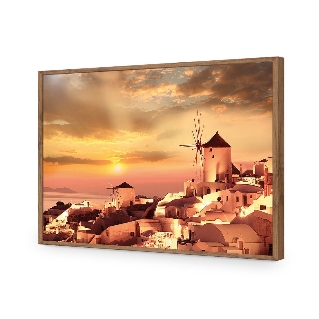 Santorini Windmill Sunset - Wall Art Designs - 2137_AR_H WAD_CP - MPY - 260 - M - S - S_45x30_NONE