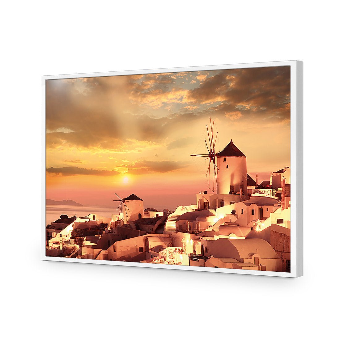 Santorini Windmill Sunset - Wall Art Designs - 2137_AR_H WAD_CP - MPY - 260 - M - S - S_45x30_NONE