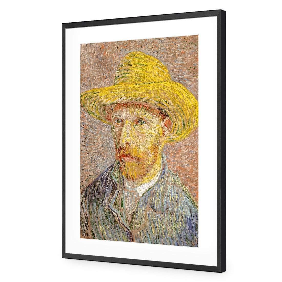 Self Portrait with a Straw Hat By Van Gogh - Wall Art Designs - 3367_AR_V WAD_AP - 030 - MAT_45x30_S - 2538 - BLK