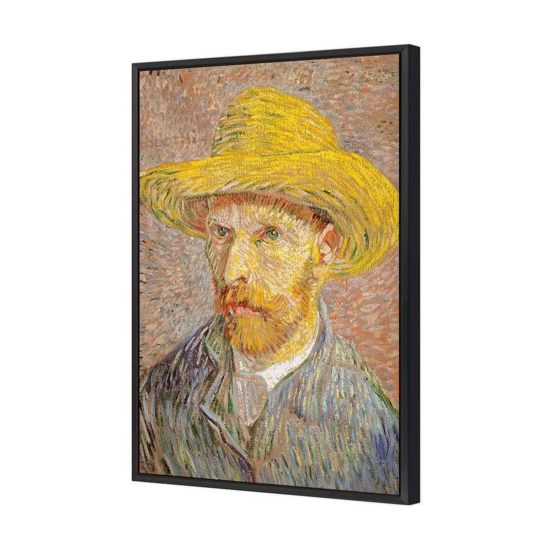 Self Portrait with a Straw Hat By Van Gogh - Wall Art Designs - 3367_AR_V WAD_CP - MPY - 260 - M - S - S_45x30_S - 1550 - BLK