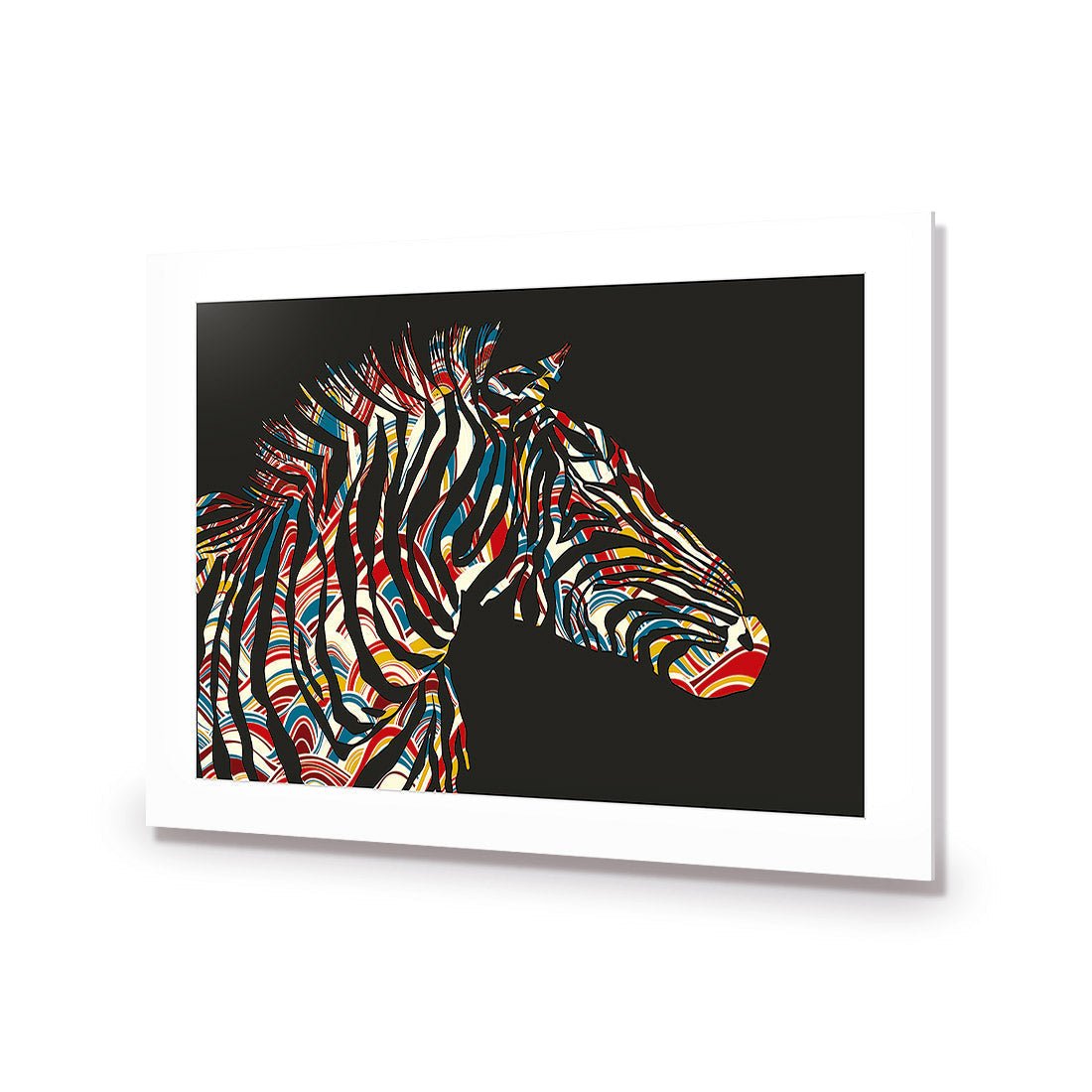 Silhouette Zebra | Classic Acrylic | No Frame With Border