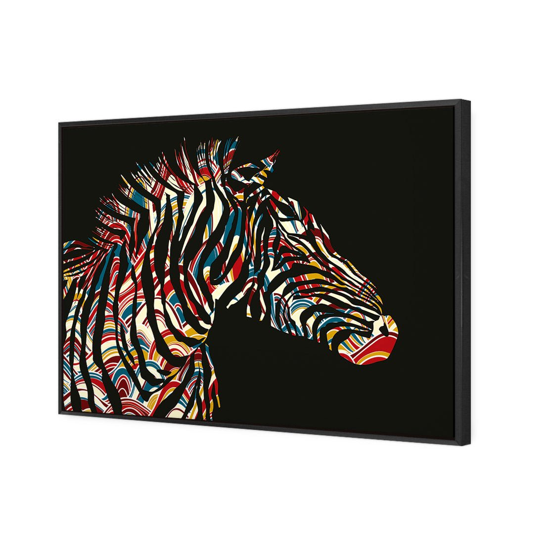 Silhouette Zebra - Wall Art Designs - 1856_AR_H WAD_CP - MPY - 260 - M - S - S_45x30_S - 1550 - BLK